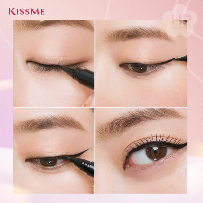 Bút Kẻ Mắt Nước Không Trôi Không Bị Lem Nét Kẻ Siêu Mãnh Kissme Eyeline (0.4 mL)