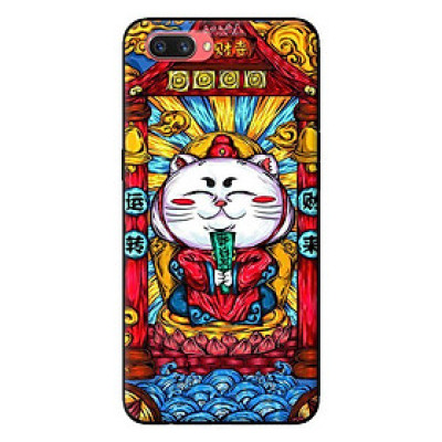Ốp in cho Oppo Realme C1 Mèo May Mắn Trắng - Hàng chính hãng