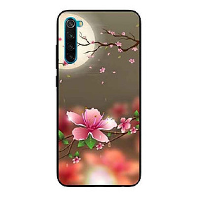Ốp Lưng in cho Xiaomi Redmi Note 8 Mẫu Ánh Trăng Hoa Đào - Hàng Chính Hãng