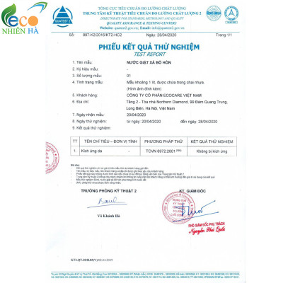 Nước giặt xả ECOCARE 4L tinh dầu bưởi, hoa nhài, nước giặt hữu cơ an toàn cho bé sơ sinh