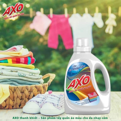 COMBO 2 CAN Nước tẩy quần áo màu đánh bay vết bẩn AXO 5 Lít Tiết Kiệm - Hương Thanh Khiết