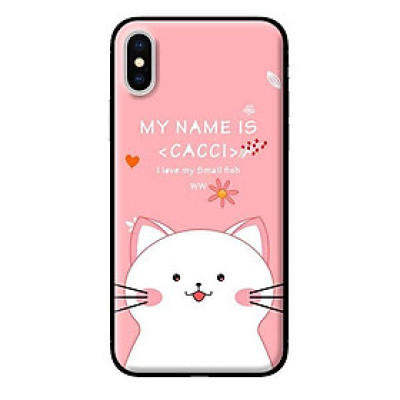 Ốp in cho iPhone XS Mèo Trắng Thích Ăn - Hàng chính hãng