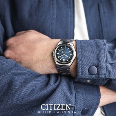 Đồng Hồ Nam Citizen Zenshin Automatic Dây Titanium NK5020-58M - Mặt Xanh (Sapphire)