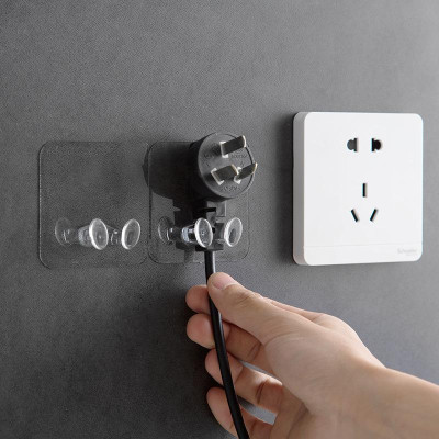 Móc Dán Tường Giữ Phích Cắm Điện Trong Suốt Siêu Chắc