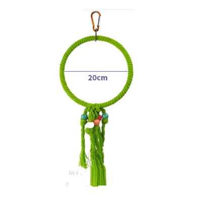 1 VÒNG TRÒN ĐƯỜNG KÍNH LỚN 20Cm QUẤN DÙ TREO CHO CHIM,VẸT ĐỨNG (MÀU NGẪU NHIÊN)