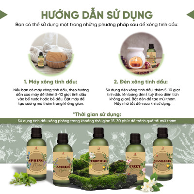 Spring Muse - Tinh Dầu Xông Máy, Tinh Dầu Thơm Phòng Thiên Nhiên 100ml Cao Cấp, Sang Trọng
