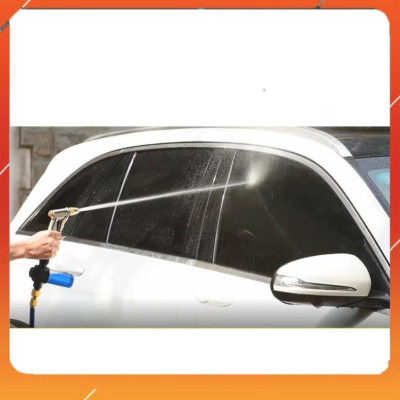 Bộ dây vòi xịt nước rửa xe, tưới cây ,tăng áp 3 lần,loại 3m,5m 206701-3 đầu đồng,cút nối nhựa vàng+  mở chai