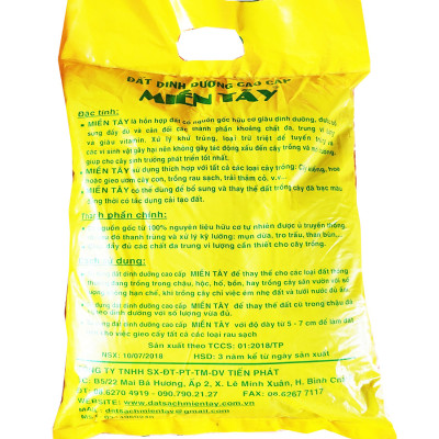 Đất trồng cây - Đất dinh dưỡng hữu cơ trồng cây đa dụng - Đất sạch cao cấpTiến Phát Miền Tây (5 dm3 ) - đất trồng sen đá