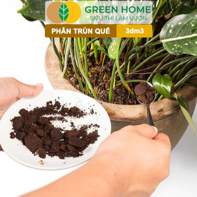 Phân Trùn Quế Bột Greenhome, Bao 3dm3, Nguyên Chất, Bổ Sung Dinh Dưỡng, Cải Tạo Đất