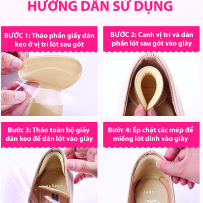 Lót giày cao gót chống rộng, chống trầy gót cực êm chân cao cấp- buybox - BBPK09 - Màu Da Beo