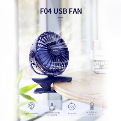 Quạt sạc usb mini Yoobao Y-F04 để bàn 6400mAh