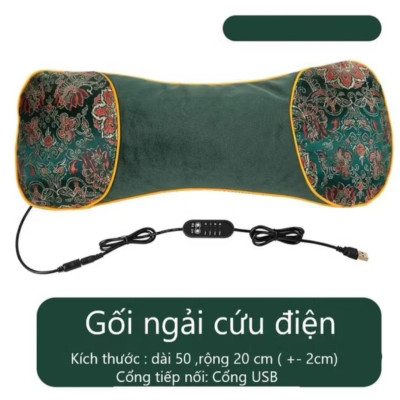 GỐI ĐẦU XÔNG NGÃI CỨU BẤM ĐIỆN CẢI THIỆN SỨC KHỎE GIẤC NGỦ NGON HÀNG CHUẨN CHẤT LƯỢNG 