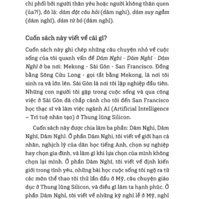 Dám Nghi, Dám Nghĩ, Dám Nghỉ - Góc Nhìn Cuộc Sống Và Việc Làm Từ Th Mekong Đếnung Lũng Silicon _TRE