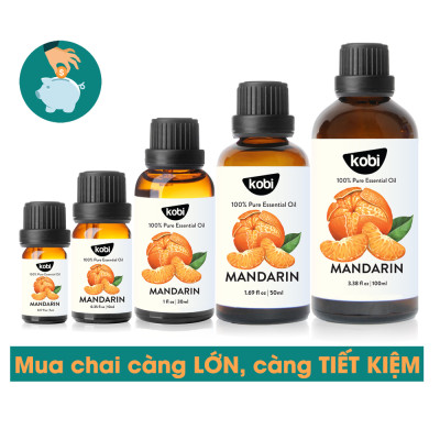 Tinh Dầu Vỏ Quýt Kobi (30ml) Treo Xe Hơi, Treo Phòng, Tủ Quần Áo - Tinh Dầu Thiên Nhiên Nguyên Chất, Giúp Giảm Stress, Xua Đuổi Côn Trùng Và Khử Mùi Hiệu Quả, Thích Hợp Dùng Với Đèn Xông Và Máy Khuếch Tán - Tặng Kèm Vỏ Lọ Treo Sang Trọng, Tiện Dụng