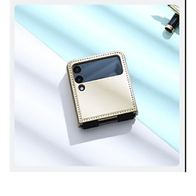 Case bao da chống sốc cho Samsung Galaxy Z Flip 4 trang bị chân chống giá đỡ điện thoại hiệu Nillkin Qin Vegan (bảo vệ máy cực tốt, chất liệu da thật cao cấp, thiết kế thời trang cá tính) - hàng nhập khẩu