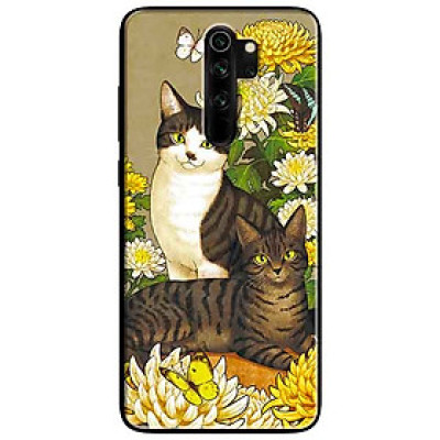 Ốp lưng in cho Xiaomi Redmi Note 8 Pro Mẫu Hai Chú Mèo