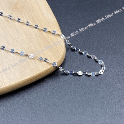 Dây Chuyền Vòng Cổ Bé Trai Bạc Ta Không Xi Mạ Bạc Hiểu Minh DTE082