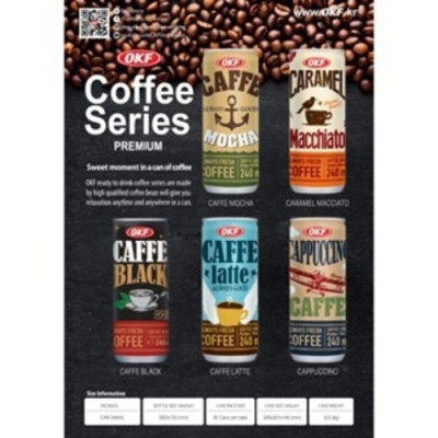 Cà phê đen OKF Hàn Quốc 390ML Không đường Brazil Arabica beans