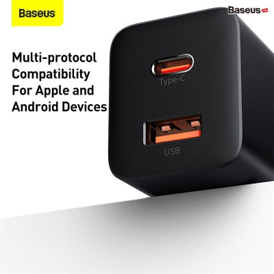 Củ sạc nhanh Baseus Super Si Pro 30W Quick Charger 1C+ 1U CCSUPP - Hàng chính hãng