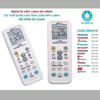 Remote Điều Khiển Máy Lạnh Đa Năng Tất Cả Dòng Hàng Nhật, Việt Nam Cũ Mới Đều Được (Hàng Nhập Khẩu) - MASA1059