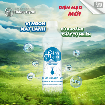 Lốc 6 chai Nước Khoáng Thiên Nhiên Có Ga Đảnh Thạnh 430ml
