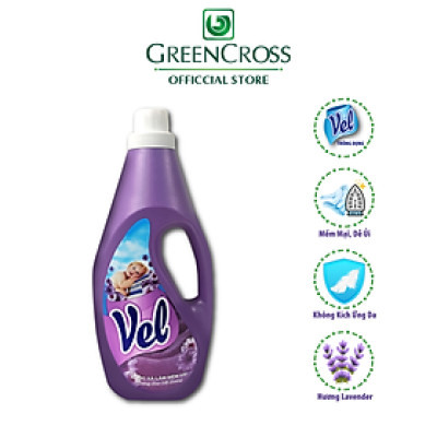 Nước xả vải/quần áo VEL làm mềm vải, khử mùi, khử trùng chuyên dụng Chai 1,8 Lít