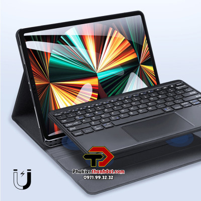 Bao da kèm bàn phím cho iPad Pro 12.9 2022/2021/2020, iPad 12.9 M1/M2 chính hãng Dux Ducis có bàn di chuột TrackPad -Hàng chính hãng 