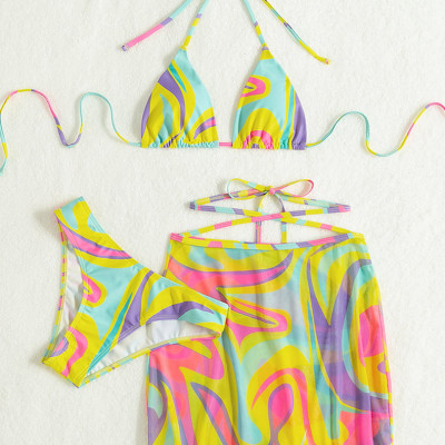 Set bikini đi biển 2 mảnh 3 món sexy đẹp bộ đồ tắm đồ bơi có quây choàng kín đáo che bụng