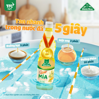 Combo 6 Chai Syrup Mía Biên Hòa 700ml/Chai