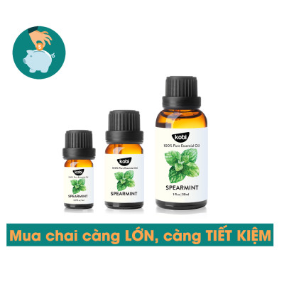 Tinh Dầu Bạc Hà Lục Kobi (30ml) Treo Xe Hơi, Treo Phòng, Tủ Quần Áo - Tinh Dầu Thiên Nhiên Nguyên Chất, Giúp Giảm Stress, Xua Đuổi Côn Trùng Và Khử Mùi Hiệu Quả, Thích Hợp Dùng Với Đèn Xông Và Máy Khuếch Tán - Tặng Kèm Vỏ Lọ Treo Sang Trọng, Tiện Dụng