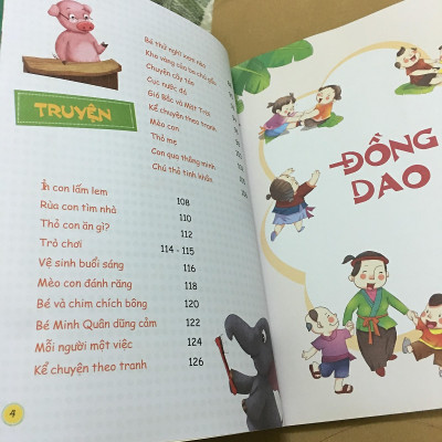 Combo 3 cuốn , Đồng dao thơ truyện cho bé tập nói + thai giáo chuyên gia 280 ngày + 100 câu chuyện bé trai ( Tặng kèm 1 cây bút chì hình )