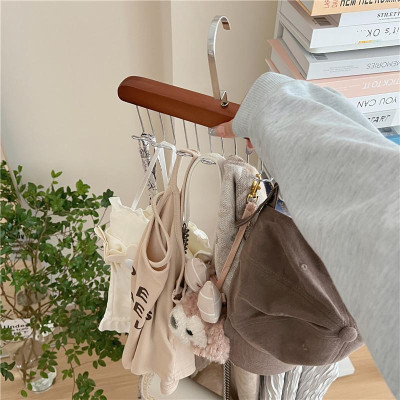 Móc Gỗ Treo Đồ Lót, Thắt Lưng, Cà Vạt- Móc Treo Áo 2 Dây, Mũ, Khăn Đa Năng Có Thể xoay 360 độ