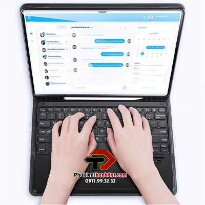 Bao da kèm bàn phím cho iPad Air 5 2022 10.9 inch chính hãng Dux Ducis có bàn di chuột TrackPad - Hàng chính hãng 