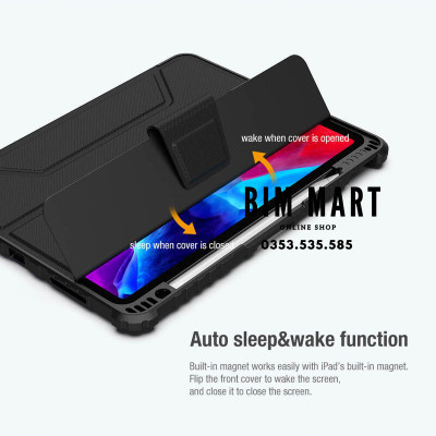 Bao da dành cho iPad Pro 11 inch (2022) M2 có nắp bảo vệ camera Nillkin Bumper Leather - Hàng chính hãng