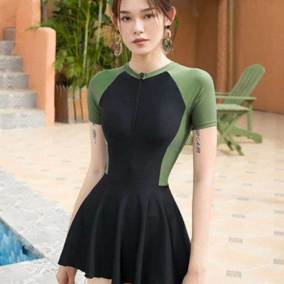 Váy Bơi Nữ Ngắn Tay Thanh Lịch