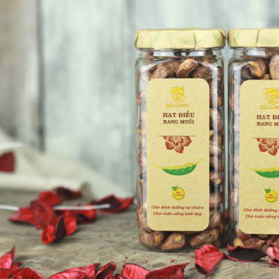 Combo Hạt Điều Rang Muối Vỏ Lụa Hải Long (250g /Hũ) + Mãng Cầu Sấy Dẻo Hải Long (120g)